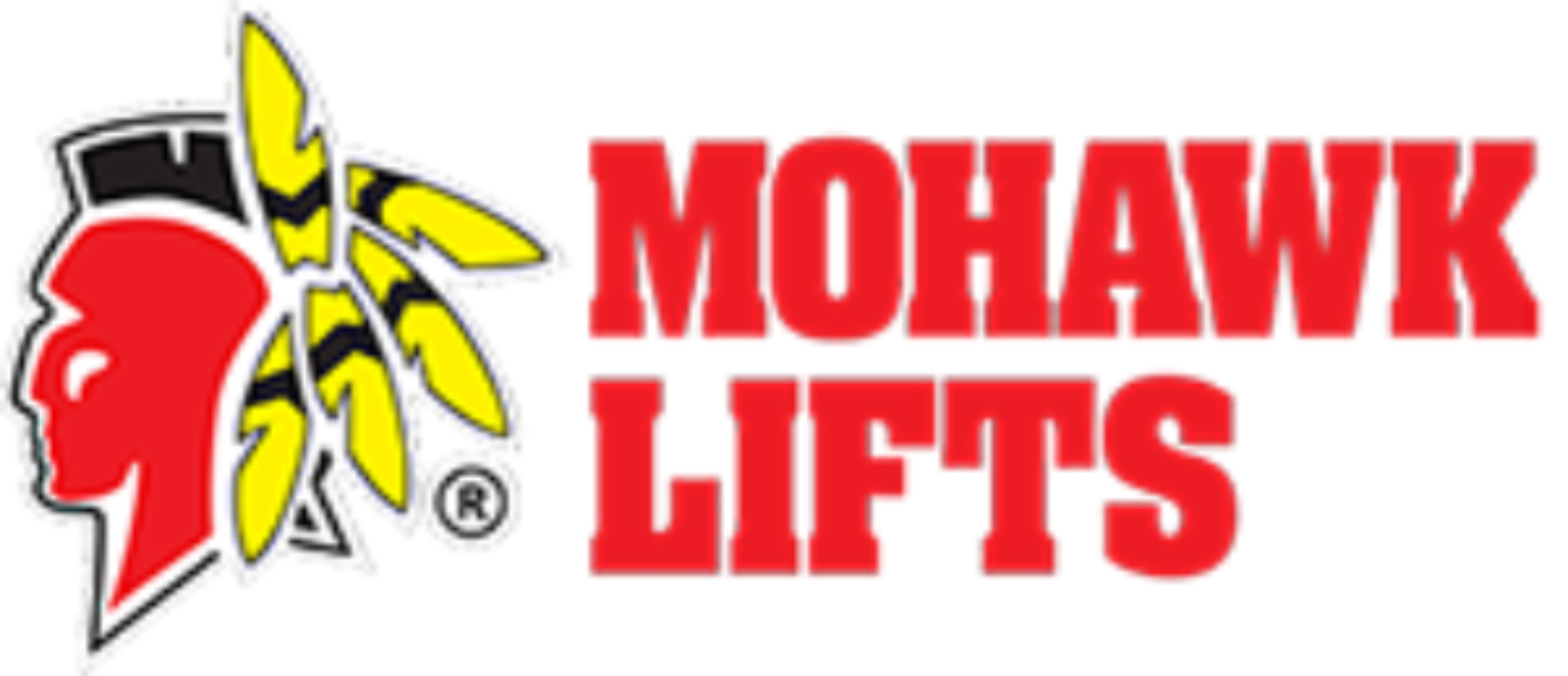 Logo of Mohawk Lifts with a red and yellow design.